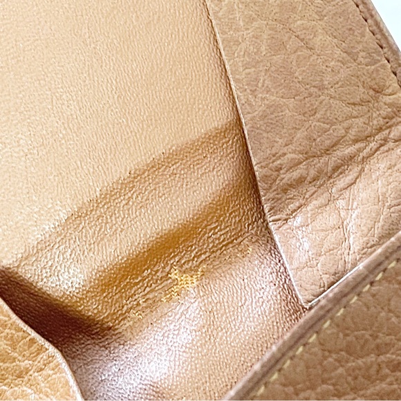 Valentino Garavani brown pebbled leather coin snap pouch gold logo - Picture 12 of 12